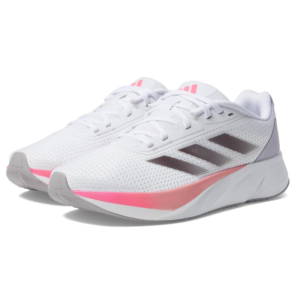 Woman`s Sneakers Athletic Shoes Adidas Running Duramo Sl Shoes - White/Aurora Met./Lucid Pink