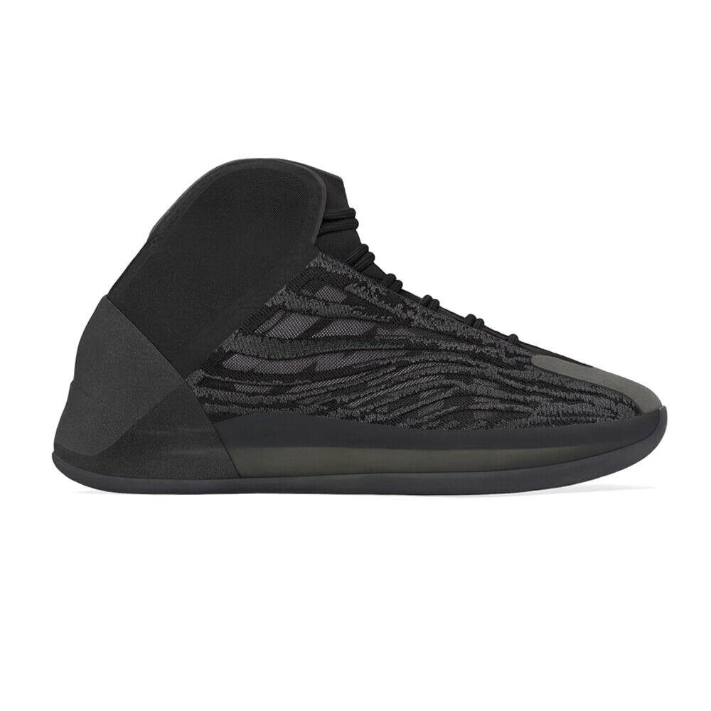 Adidas Yeezy Qntm Lace Up Mens Black Sneakers Casual Shoes GX1317 - Black