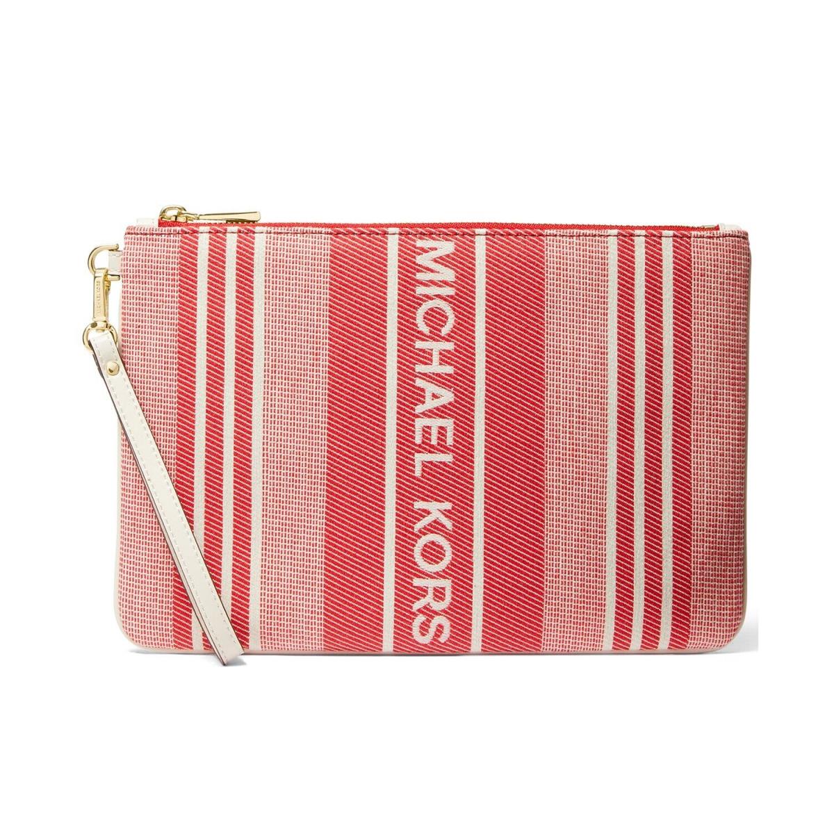 Michael Kors Jet Set Large Zip Pouch Wristlet 32S1GJ6M3C Bright Red Multi