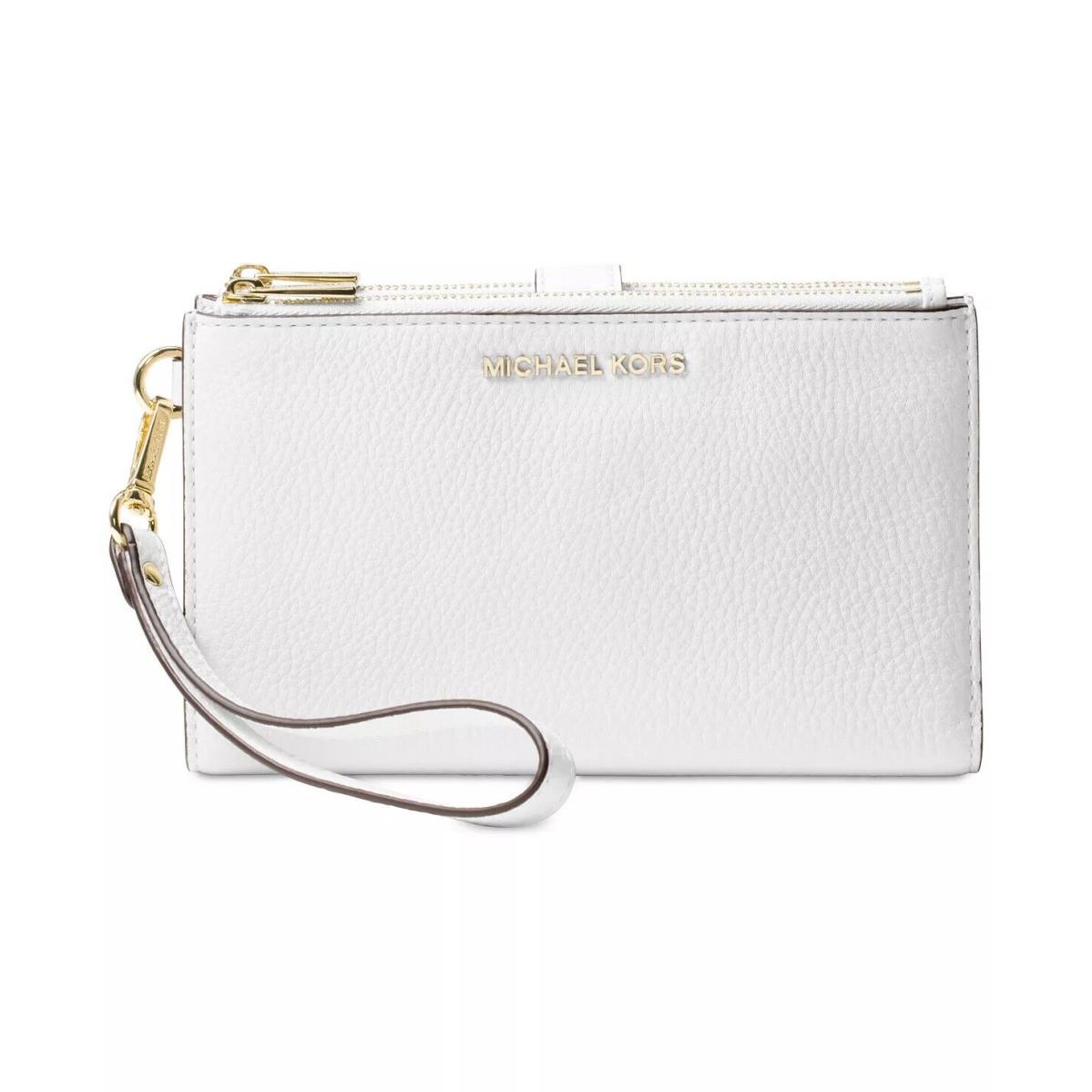 Michael Kors Adele Double-zip Phone Wristlet 32T7GAFW4L /32T7SAFW4L / 32T8TFDW4L Optic White