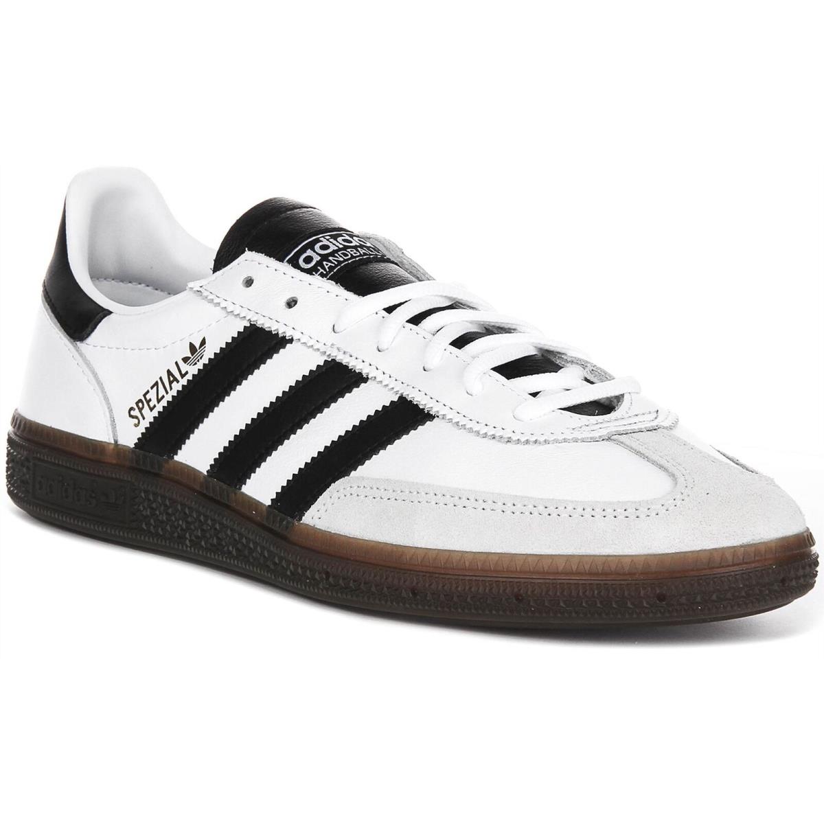 Adidas Handball Spezial Gum Outsole Suede Mens Sneakers White Black US 6 - 13 - WHITE BLACK