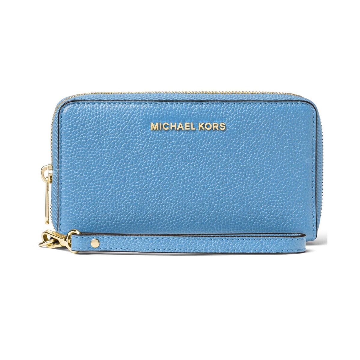 Michael Kors Large Leather Smartphone Wristlet 32S2LJ6E9L / 32F6GM9E3L South Pacific