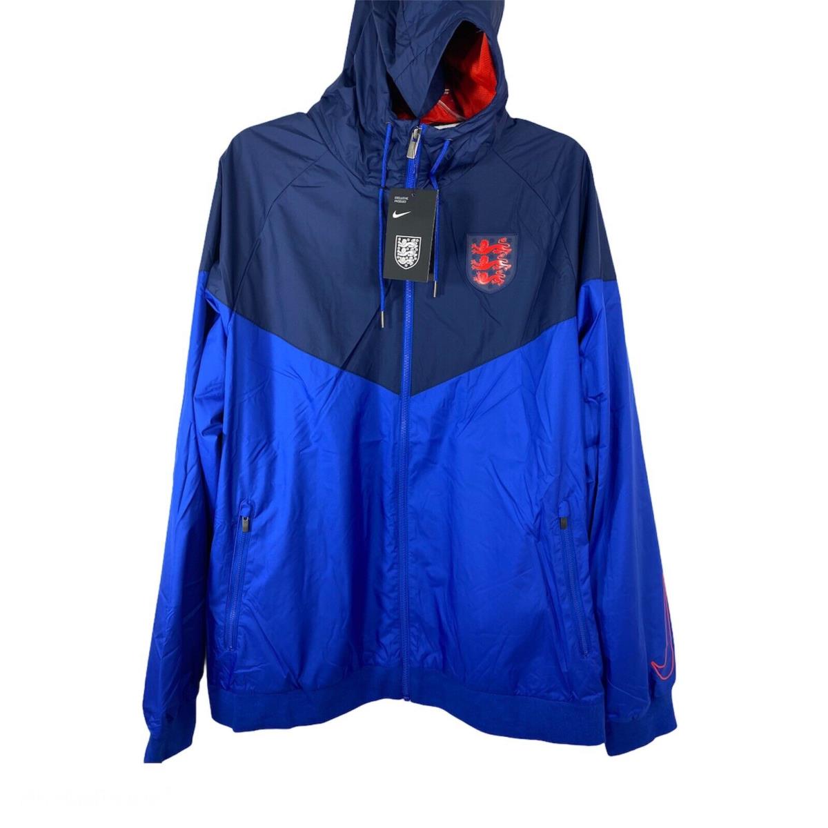 Nike England Windrunner Blue Soccer Track Jacket CI9987-485 Men s Xxl 2XL