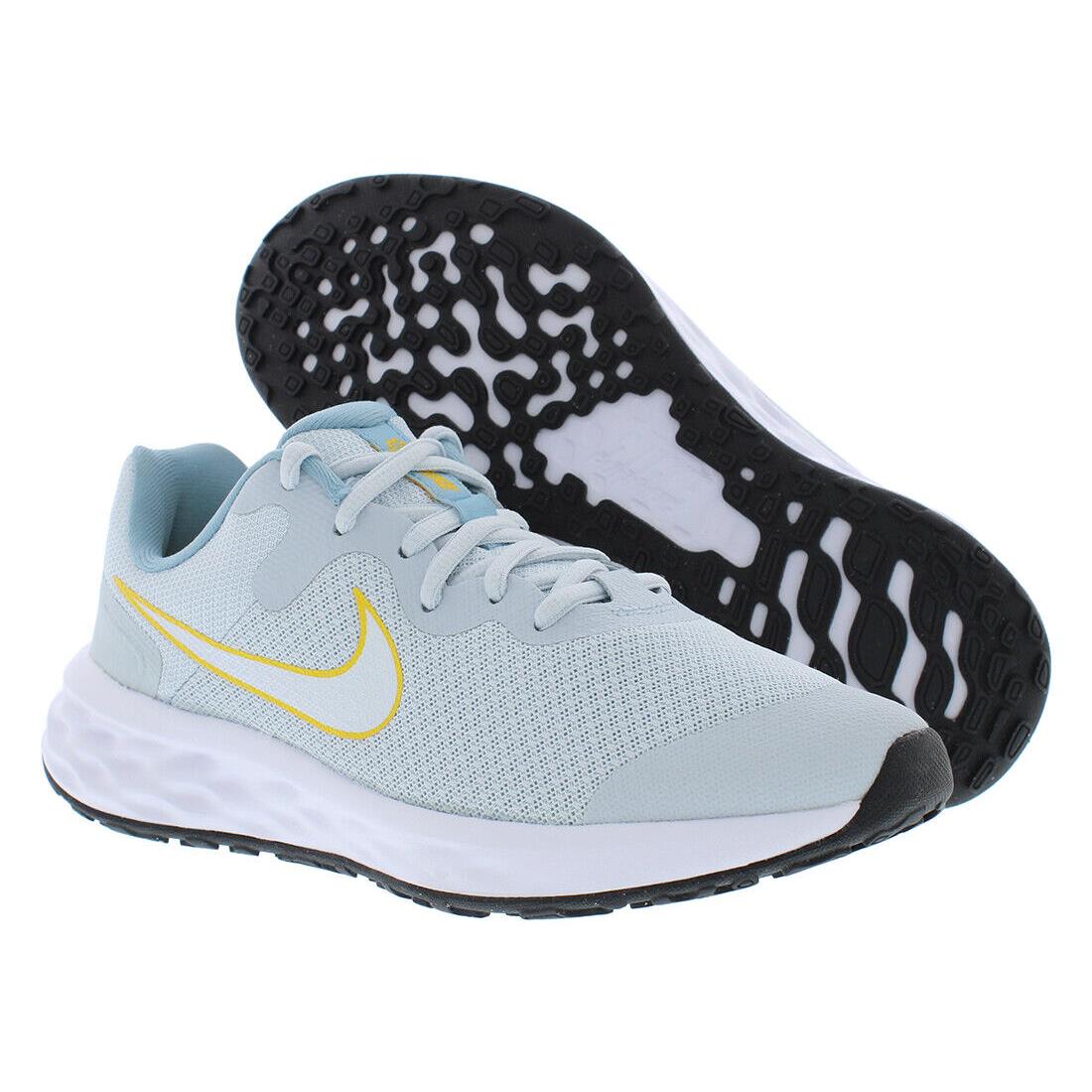 Nike Revolution 6 NN GS Boys Shoes Size 5 Color: Aura/multi-color/worn Blue - Blue, Main: Blue