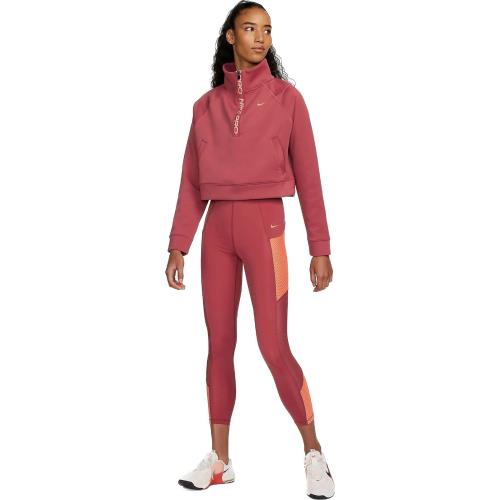 Nike Women`s Dri-fit 1/2-Zip Canyon Rust/orange S Regular US