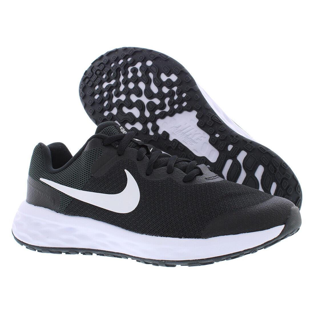 Nike Revolution 6 NN GS Boys Shoes Size 7 Color: Black/white/dark Smoke Grey - Black, Main: Black