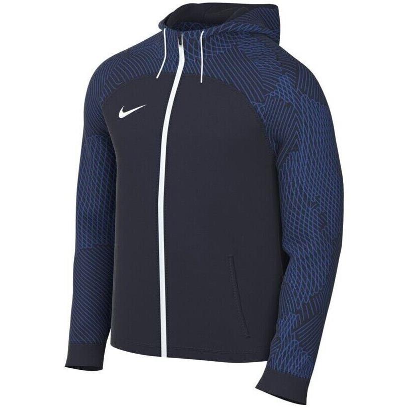 Nike Dri-fit Strike 23 Hooded Sweatshirt - Black / Royal Blue sz Small