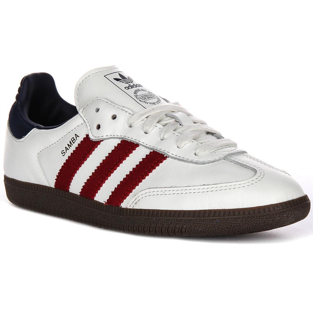 Adidas Samba Og 3 Stripes Retro Contrast 70s Mens Snekers Red White US 4 - 8