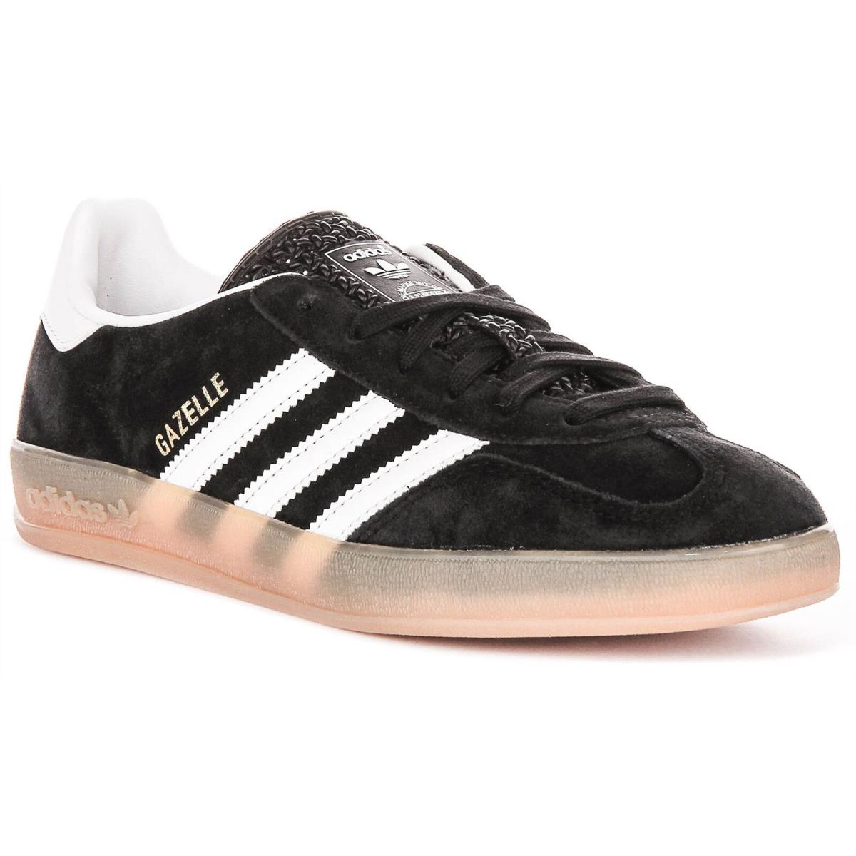 Adidas Gazelle Indoor Three Layers Gum Sole Trainer Mens Black White US 6 - 13