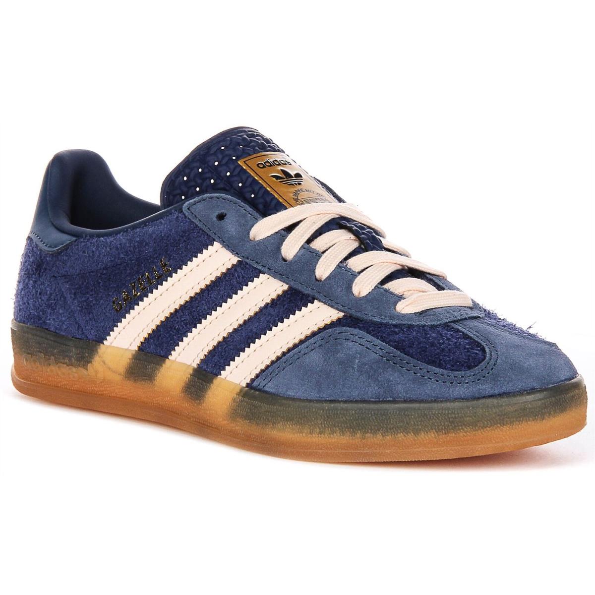 Adidas Gazelle Indoor Suede Three Layers Sole Mens Sneakers Blue Pink US 6- 13 - BLUE PINK