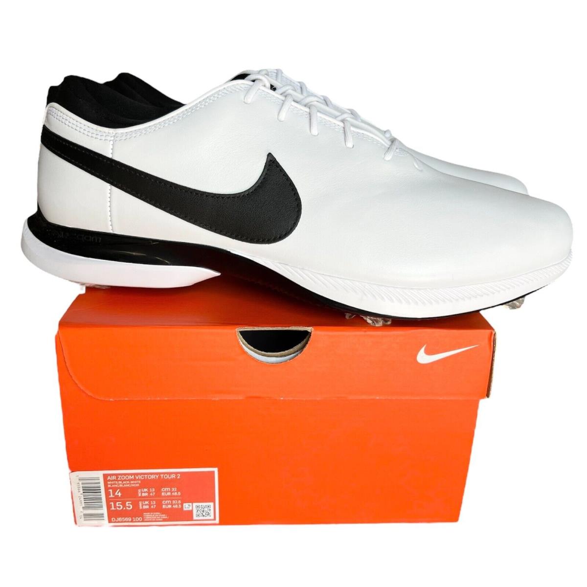 Nike Air Zoom Victory Tour 2 Size 14 Men`s Golf Shoes White Black. DJ6569-100