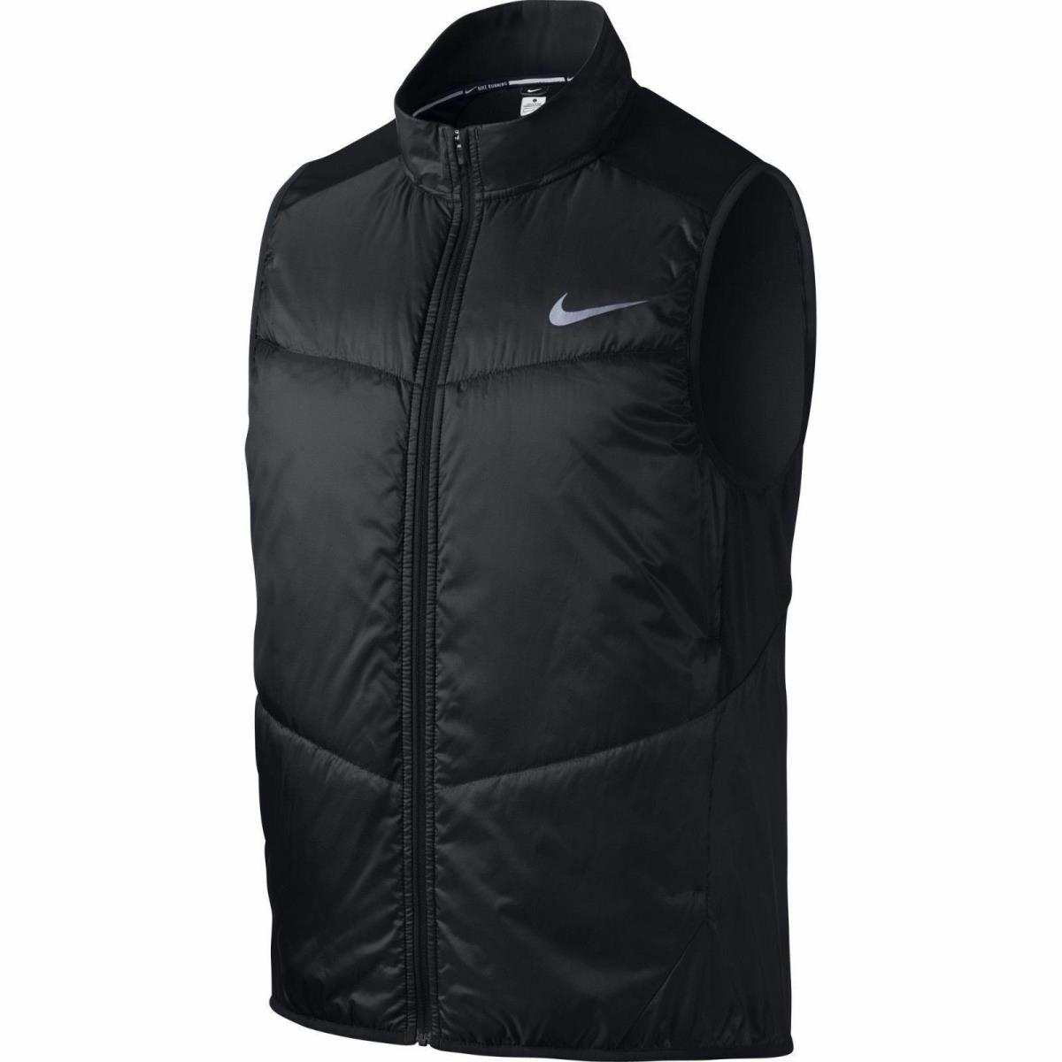 Nike Men`s Thermacore Polyfill Packable Running Vest Black Small W Tag