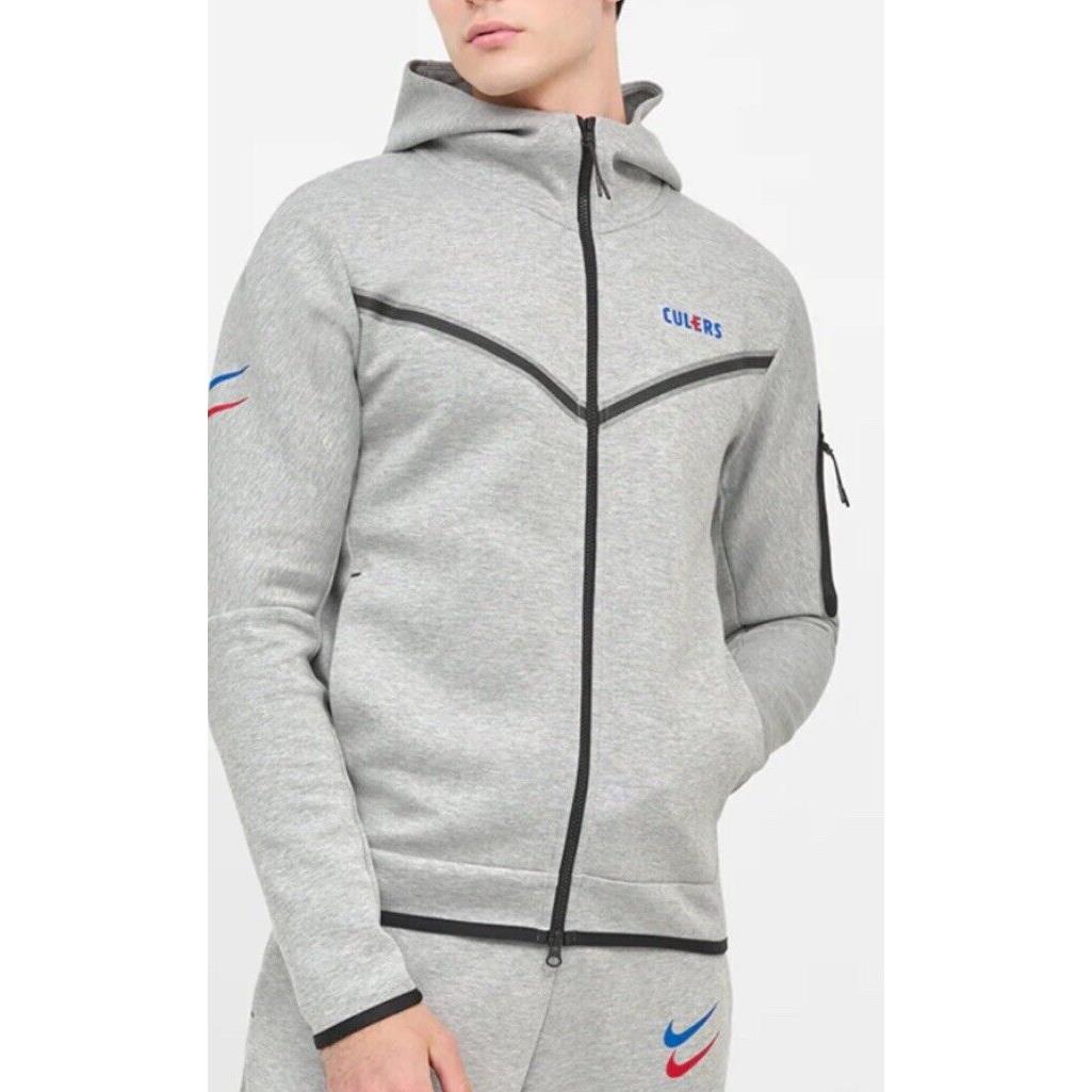 Nike Tech Fleece Hoodie Jacket Gray FC Barcelona Barca DN3084-063 Men XL