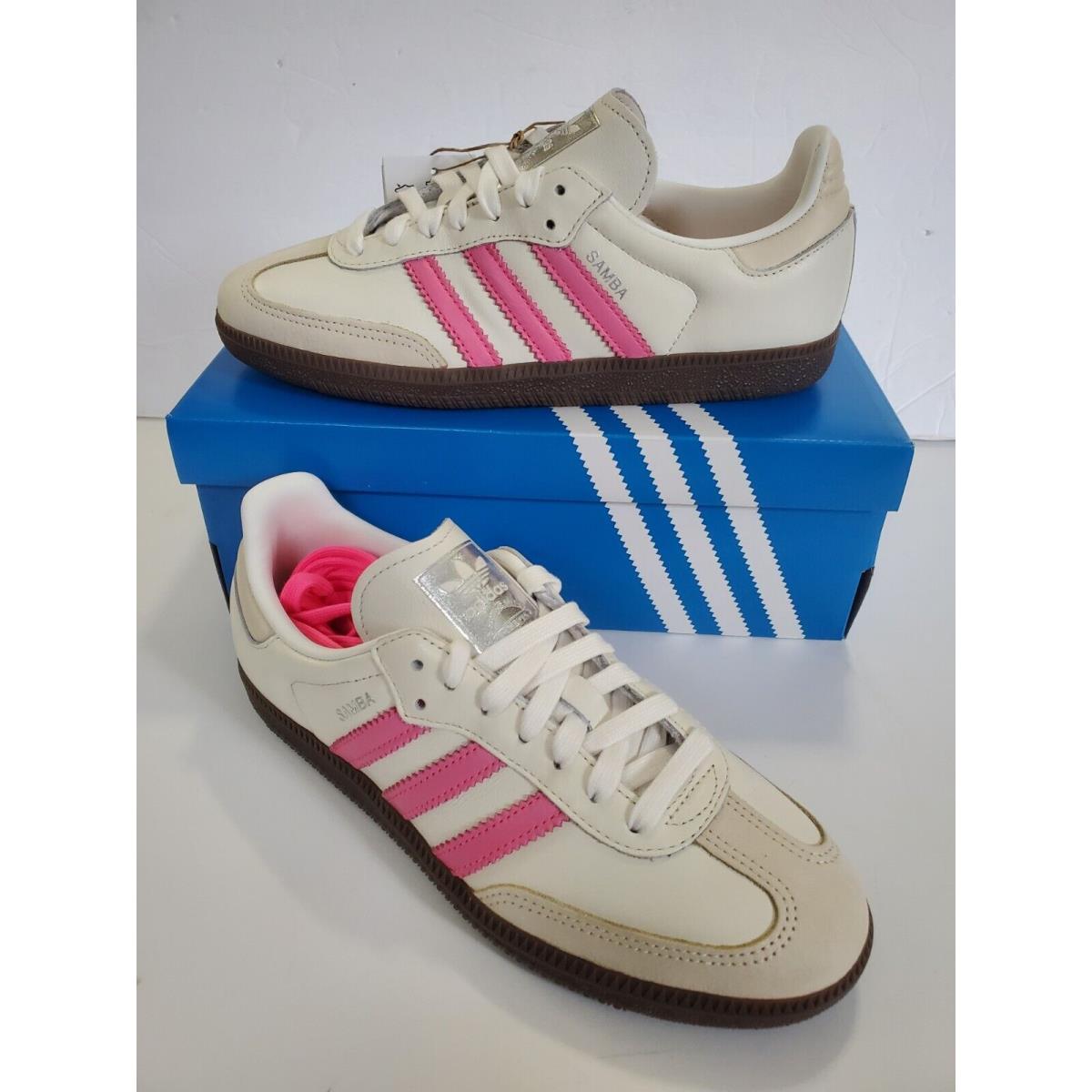 Adidas Originals Samba OG Cloud White Lucid Pink Wonder White Women`s Size 6.5