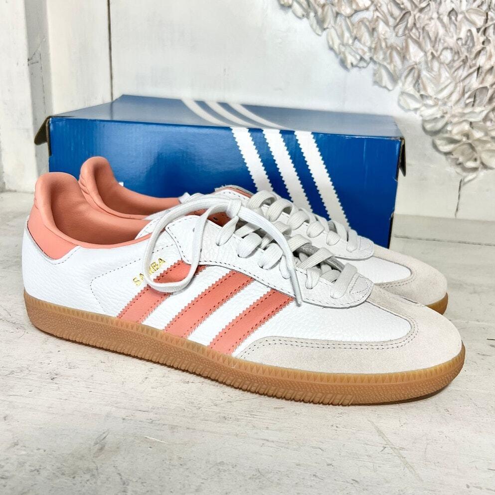 Adidas Samba OG Low Top Sneakers Cloud White / Wonder Clay Women`s Size 9.5