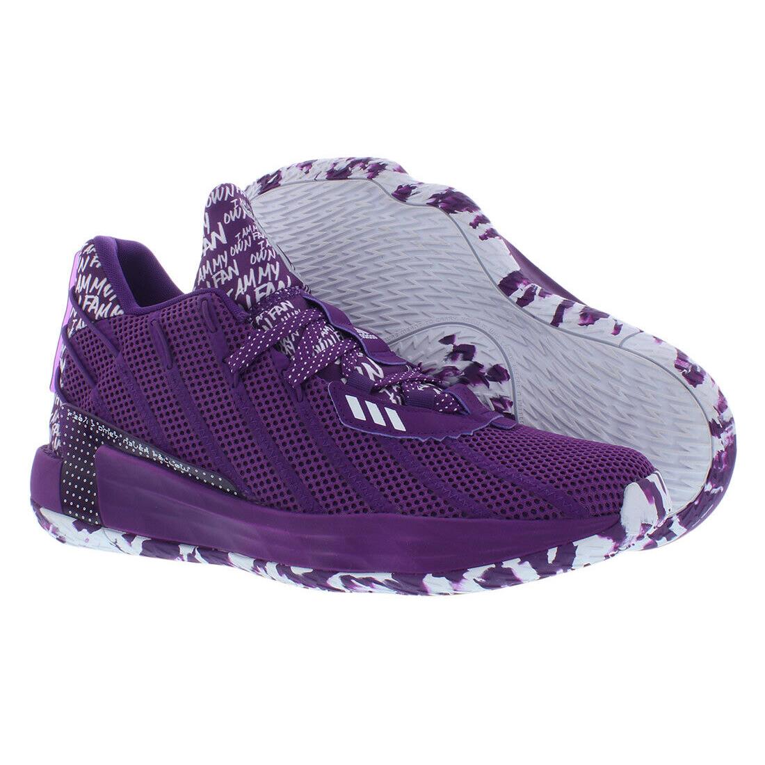 Adidas Dame 7 Mens Shoes Size 9.5 Color: Glory Purple-white - Glory Purple-White, Main: Purple