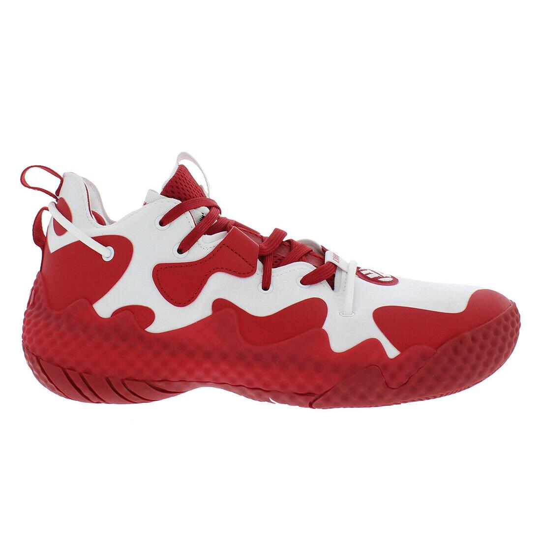 Adidas Sm Harden Vol 6 Unisex Shoes Size 13.5 Color: White/red - White/Red, Main: White