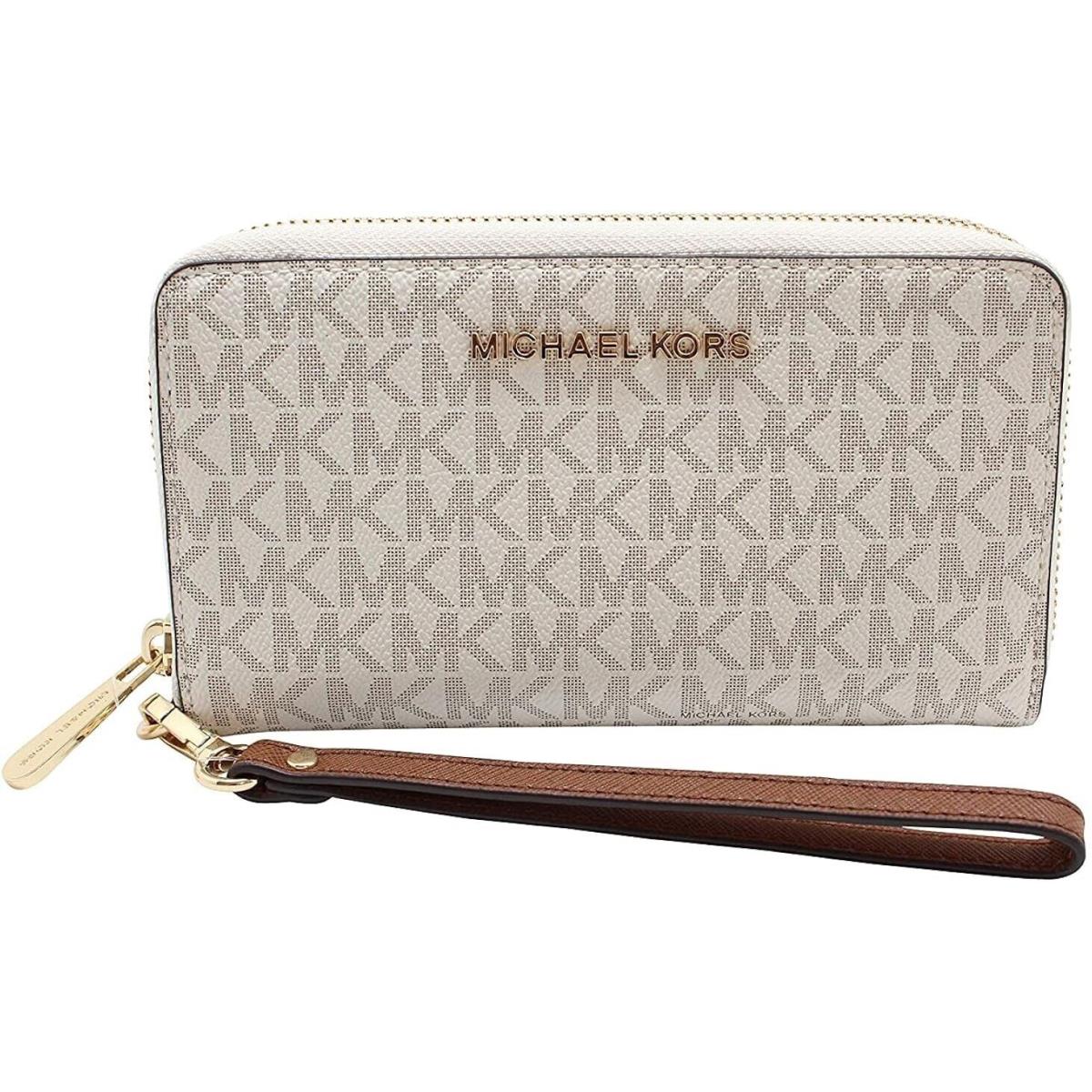 Michael Kors Travel Large Flat MF Phone Case Wristlet Women Wallet