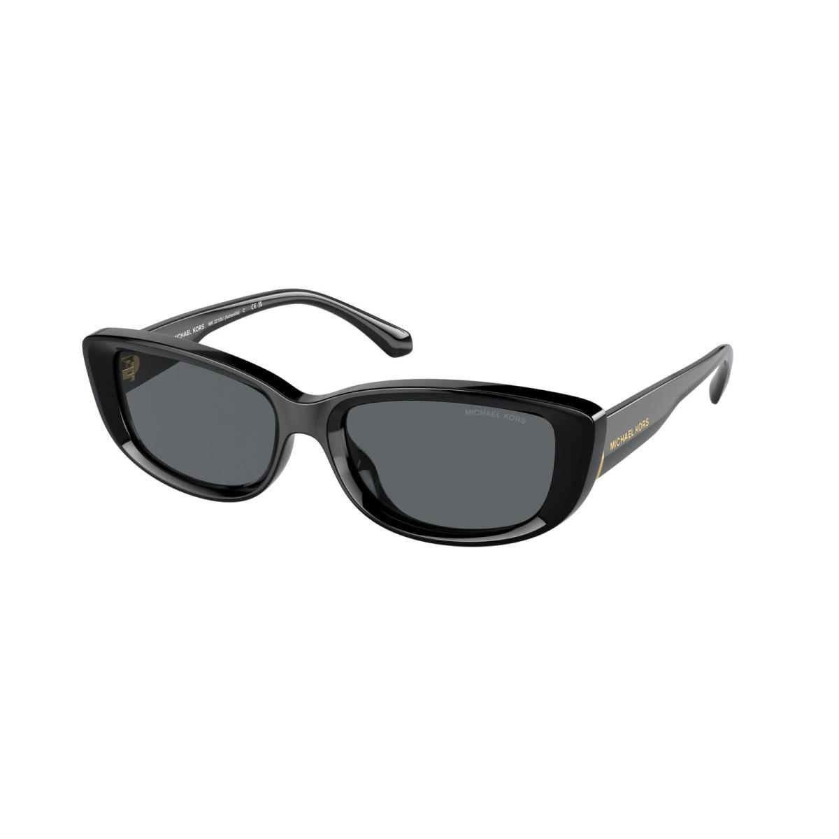 Michael Kors MK2210U 300587 Asheville Black Grey Solid 54 mm Women`s Sunglasses