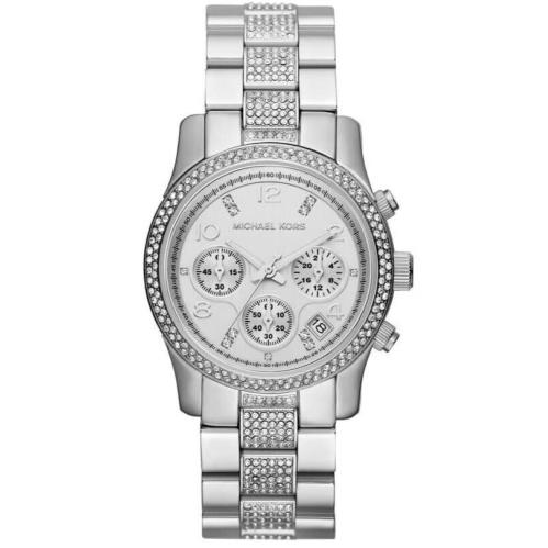 Michael Kors Women`s MK5825 Runway Chronograph Crystal Stainless Steel Watch