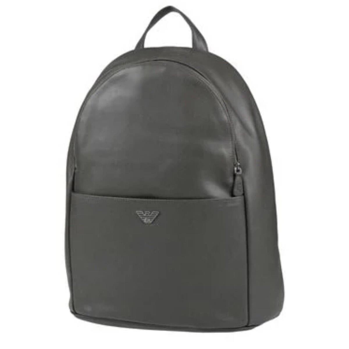 Emporio Armani Leather Backpack Made In Italy