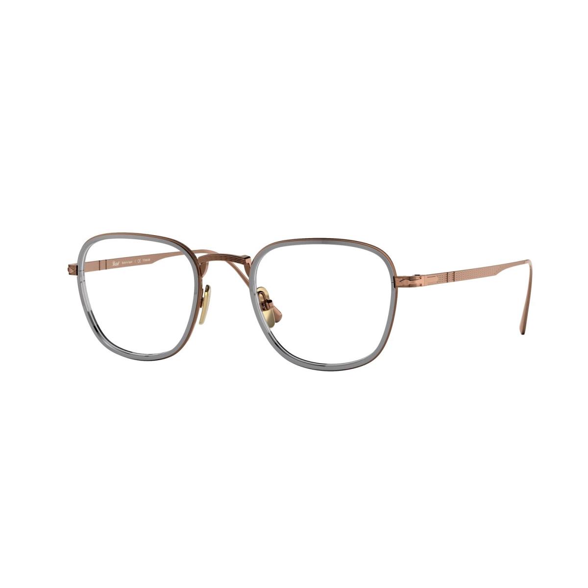 Persol PO5007VT 8007 Square Brown Gunmetal Demo Lens 47 mm Unisex Eyeglasses