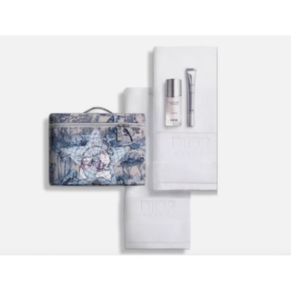 Dior Around The World Exclusive Skincare Set + Vanity Case + 2 Dior Face Towels