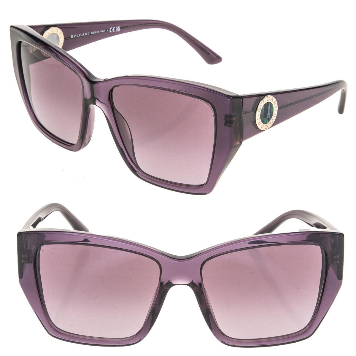 Bvlgari Coin Violet Amethyst Mother Of Pearl Jewel Logo Sunglasses BV8260 8260