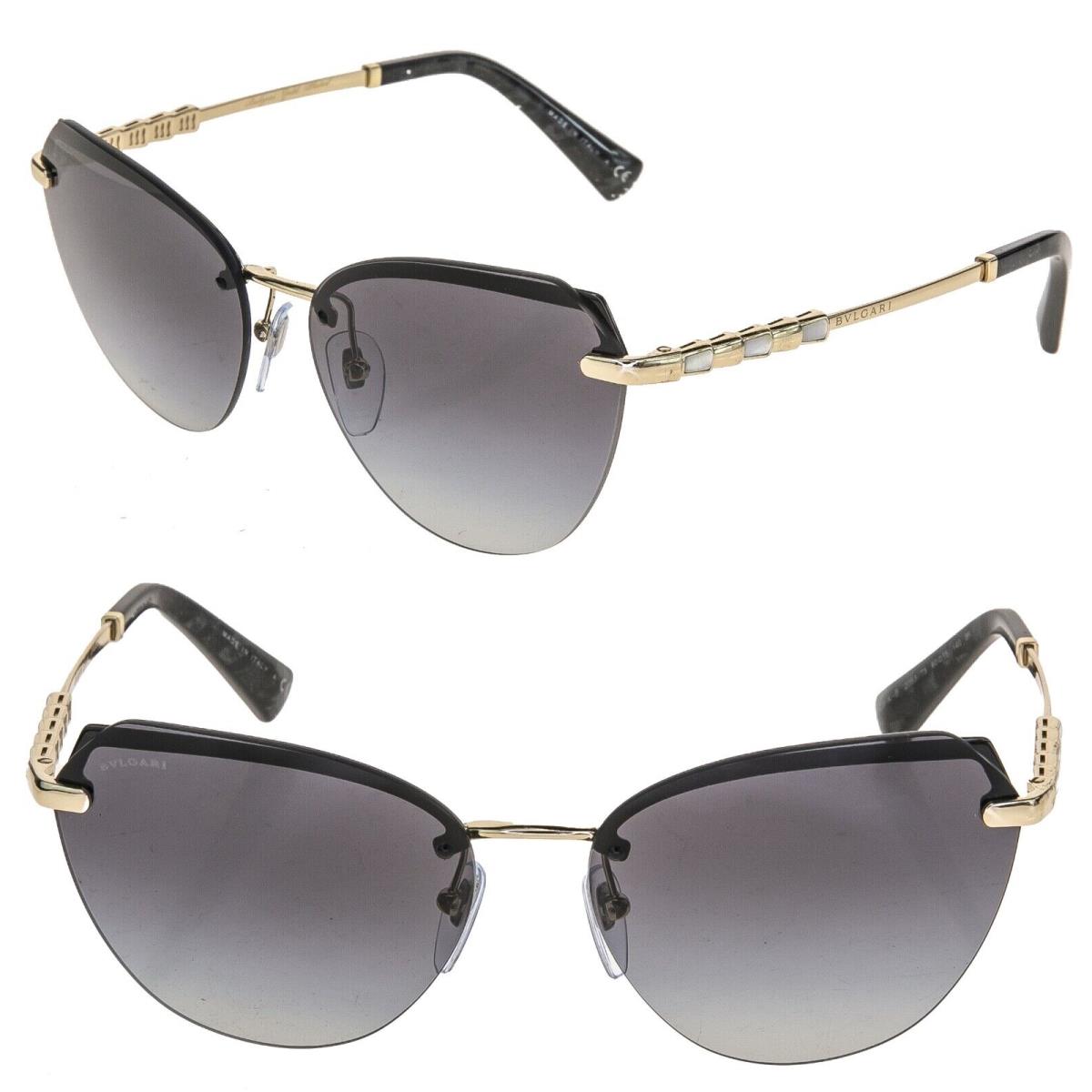 Bvlgari Le Gemme Serpenti Viper 6129 18K Black Gold Plated Sunglasses BV6129KB