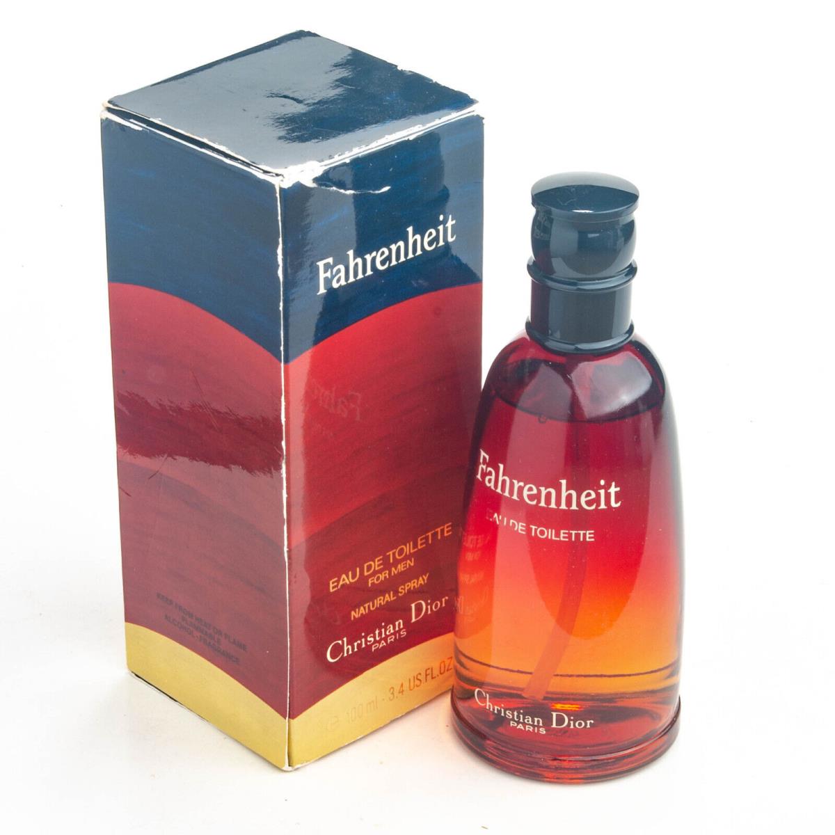 Dior Fahrenheit Edt 3.4OZ 100ml Spray Cologne Men Vintage 1998 Batch