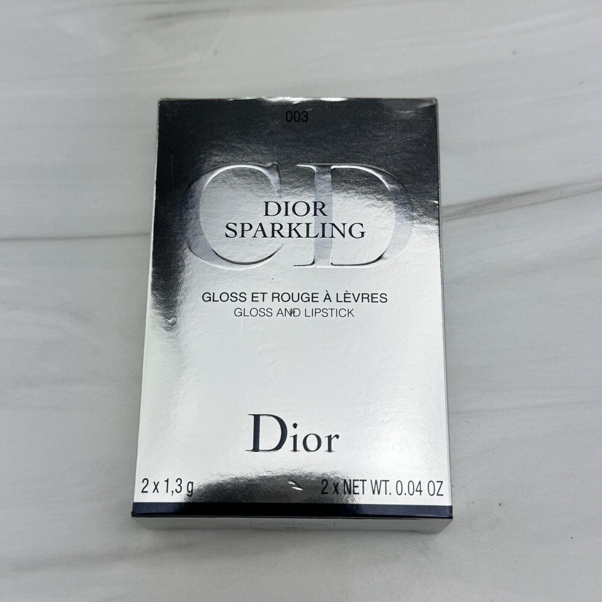 Dior Sparkling Gloss and Lipstick in 003 Cranberries Pink France Keychain - Box