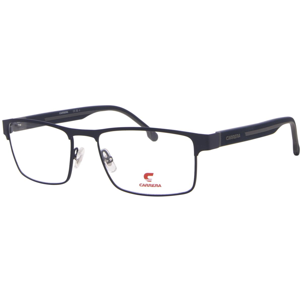 Carrera 8884 4MZ Eyeglasses Men`s Matte Blue/grey Full Rim Rectangle Shape 55mm