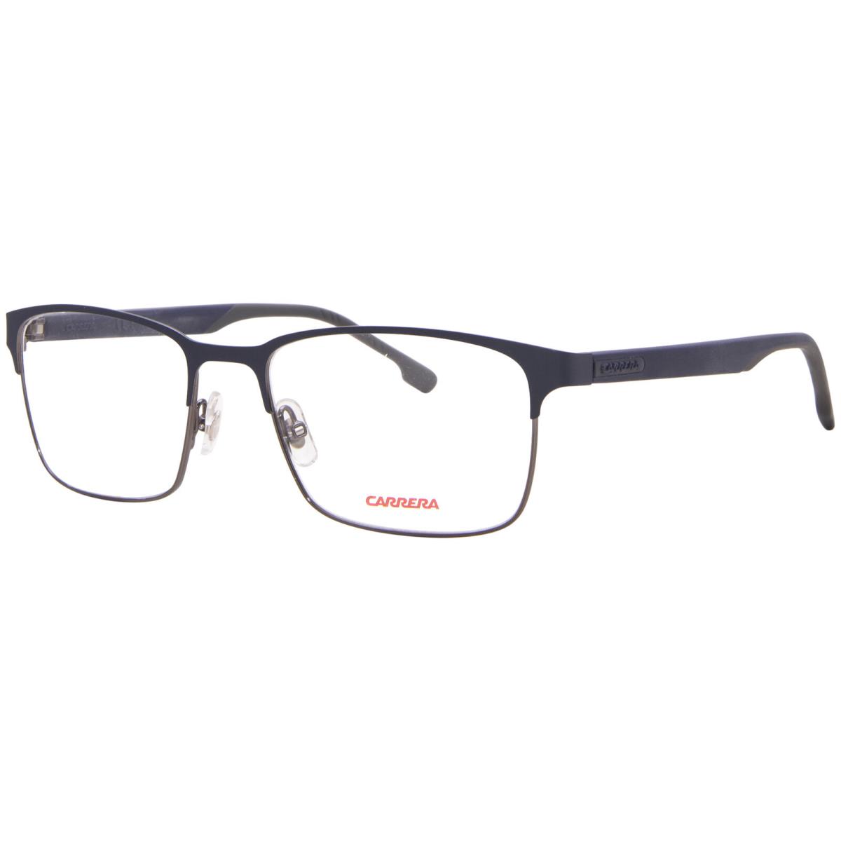 Carrera 8869 Fll Eyeglasses Men`s Matte Blue Full Rim Rectangle Shape 55mm