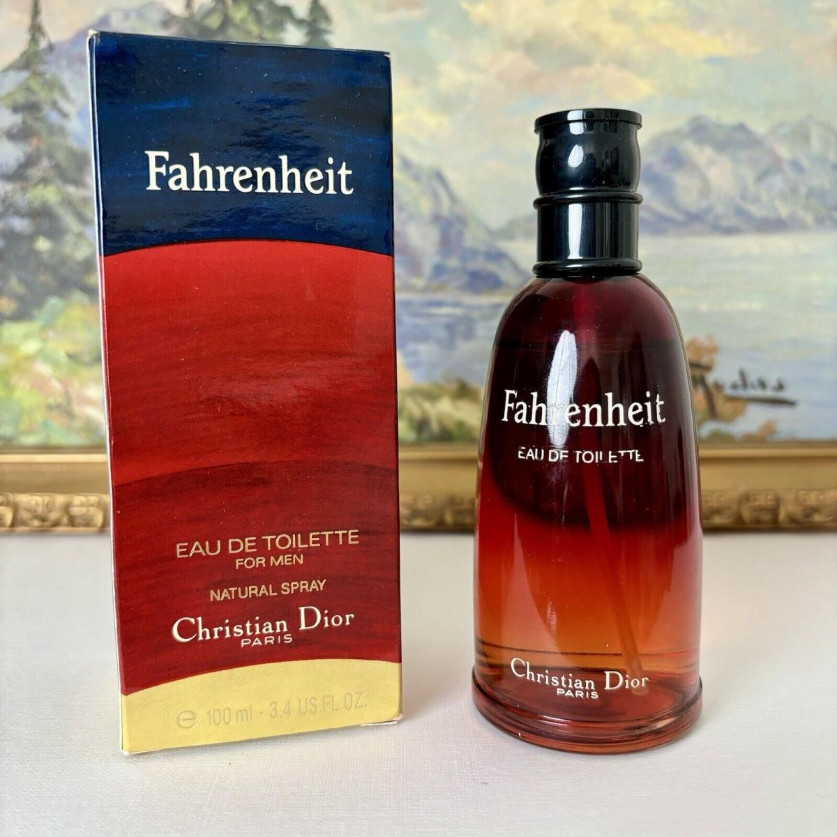 Vintage Dior Fahrenheit Edt Eau de Toilette 3.4 oz 100 ml Spray Cologne