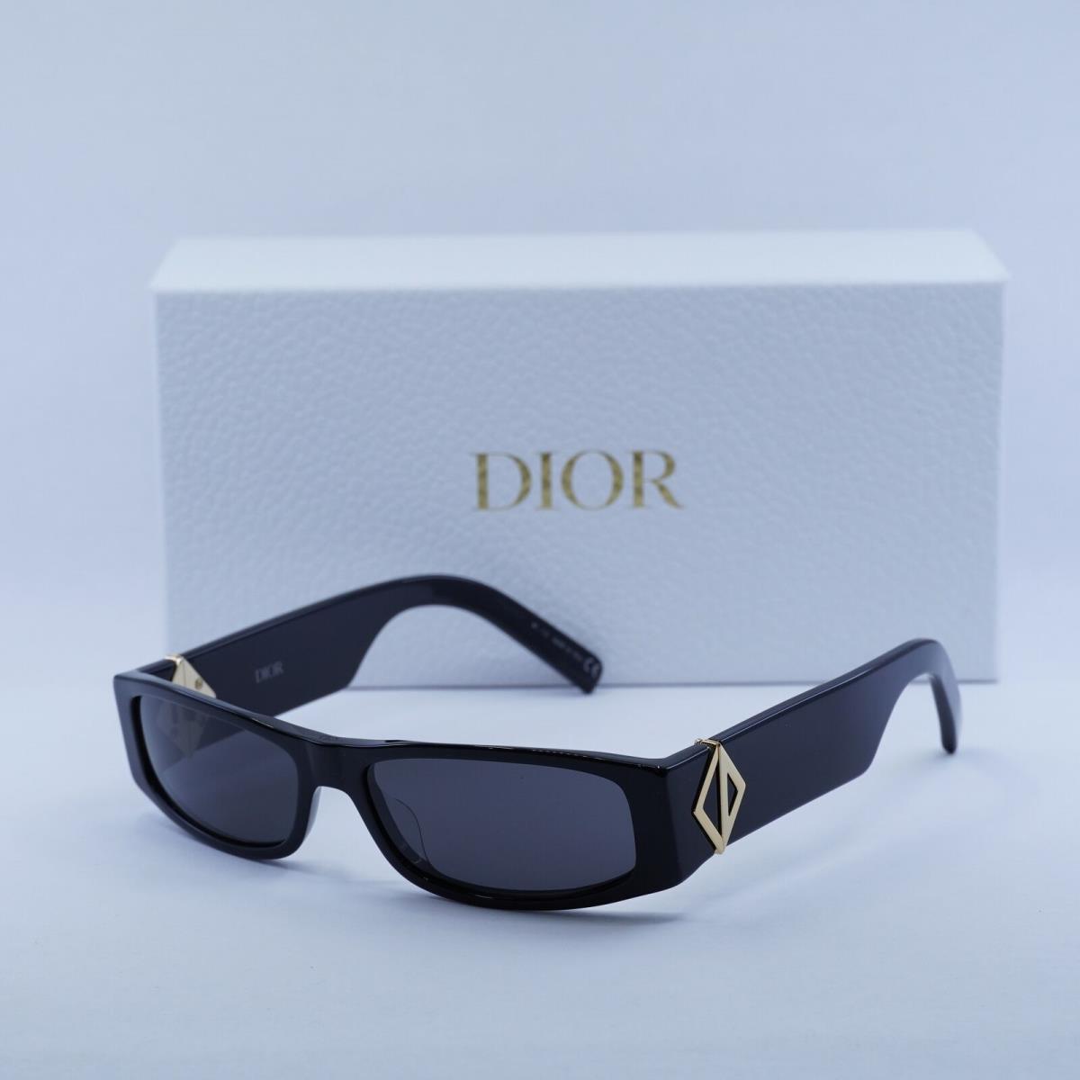 Dior CD Diamond S1I 10A0 Shiny Black/dark Grey 56-15-140 Sunglasses