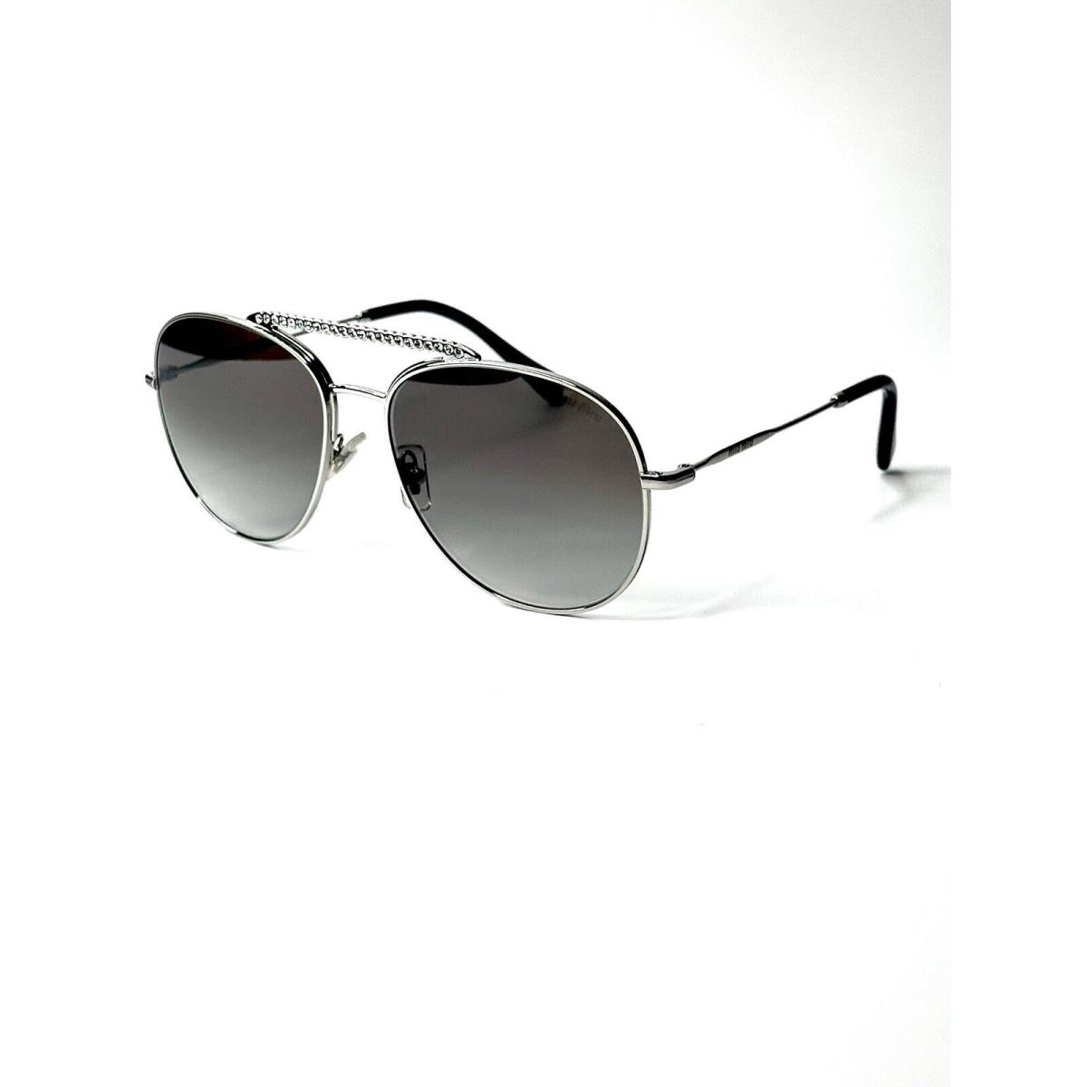 Miu Miu Smu 53V 1BC-5O0 Silver 57mm Sunglasses