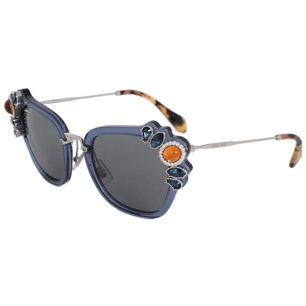 Miu Miu Runway Jewel Sunglasses MU03SS Special Project Blue Grey Lens