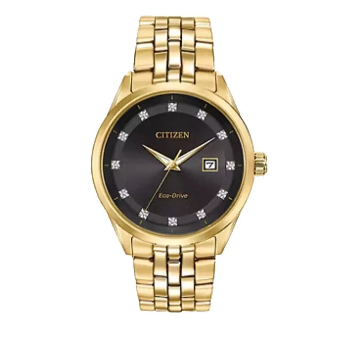 Citizen Men`s Corso Gold Tone Steel Crystallizd 41mm Watch Bm7252-51g