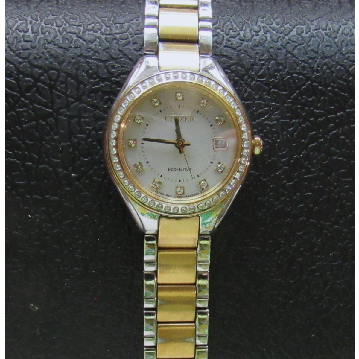 Citizen Women`s 9N1030021 Eco-drive Watch Crystal Accent Mop Bezel WP