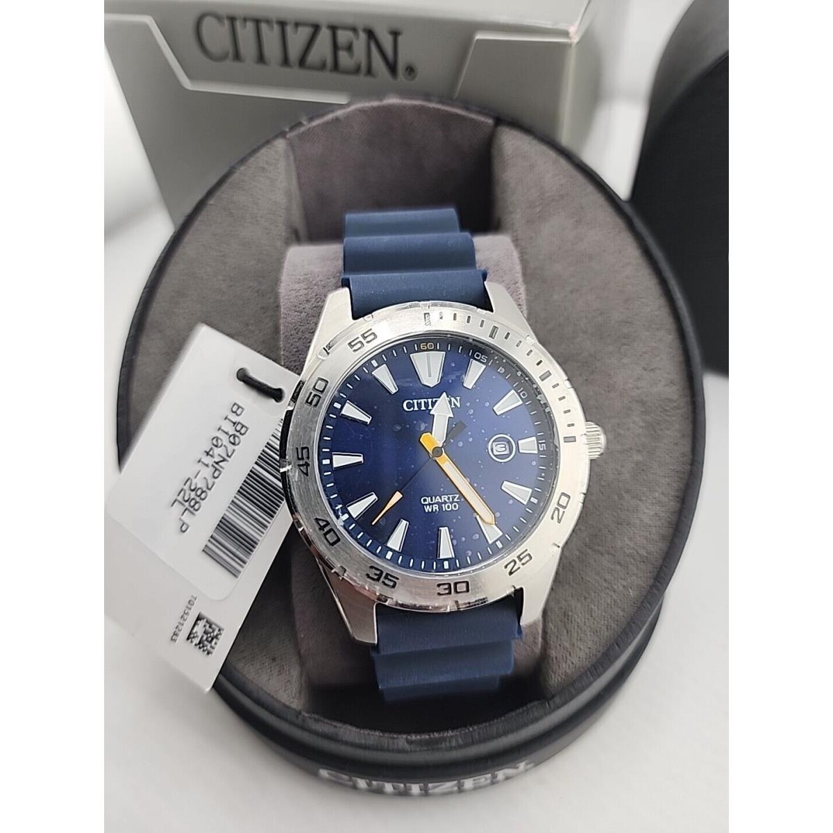 Citizen BI1041-22L Blue Dial Sport Diver Polyurethane Strap. Needs Battery