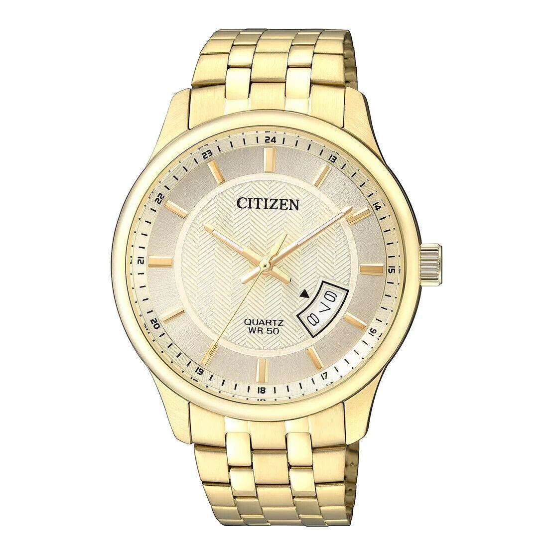 Citizen Gold Stainless Steel Men`s Quartz Watch Combo - BI1052-69P