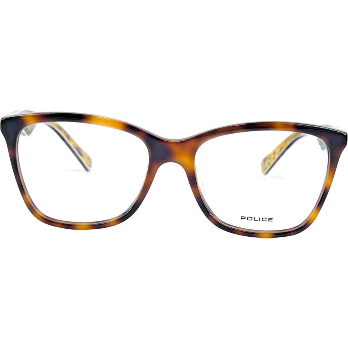 Police VPL415 Savage 4 Womens Plastic Eyeglass Frame 09AJ Brown Havana 53-17