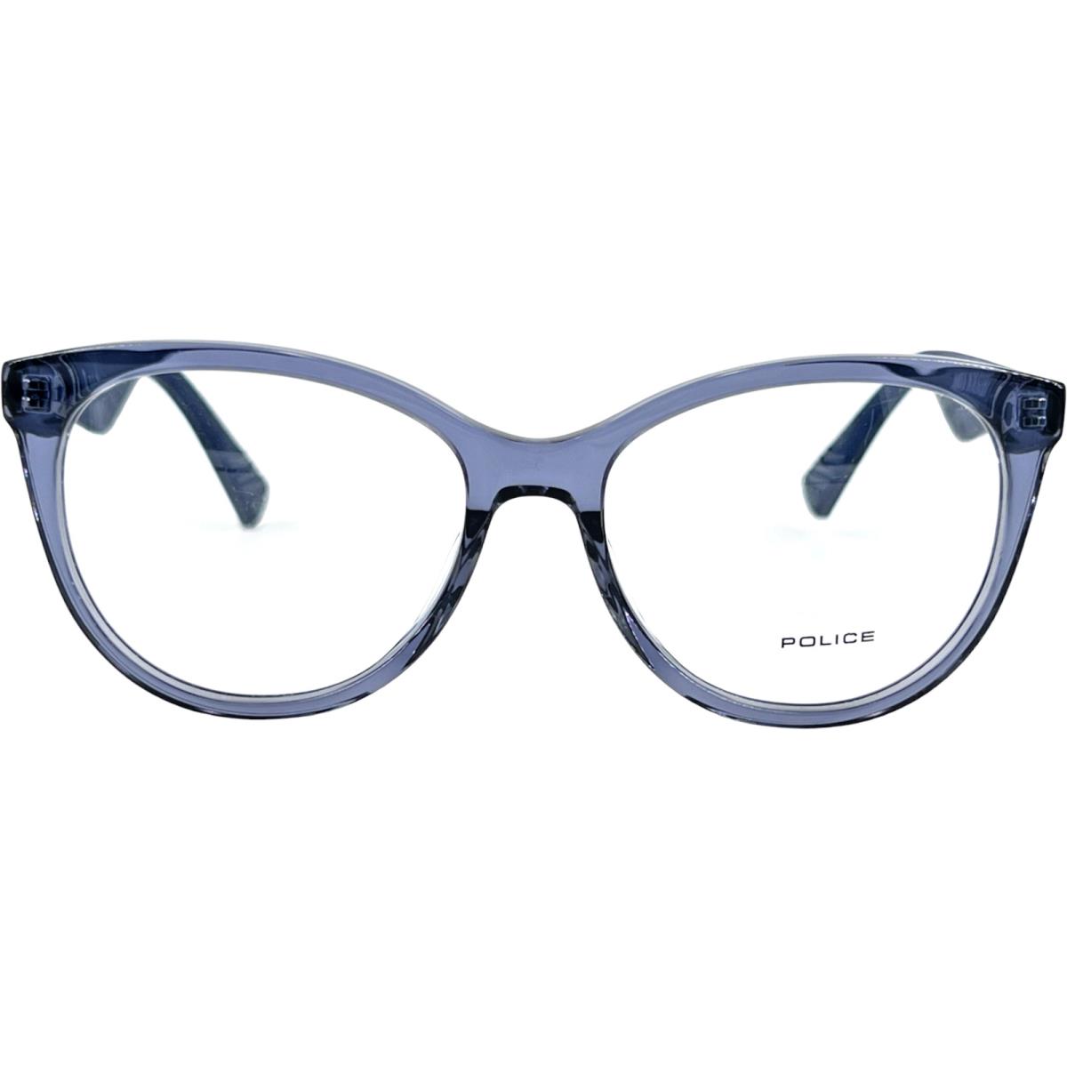 Police VPL413 Sparkle 4 Womens Plastic Eyeglass Frame 0892 Shiny Blue 53-16