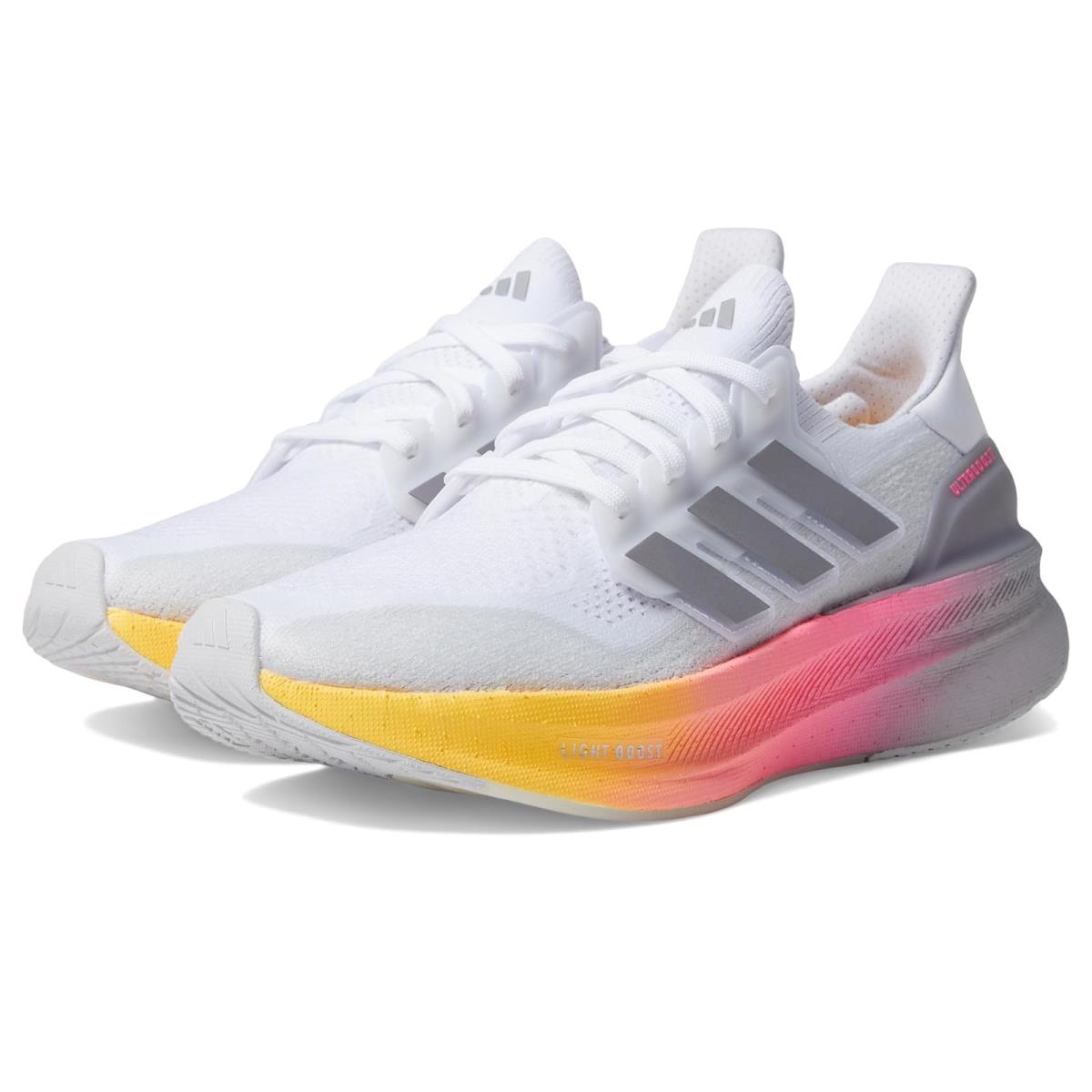 Woman`s Sneakers Athletic Shoes Adidas Running Ultraboost 5 W - White/Glory Grey/Lucid Pink