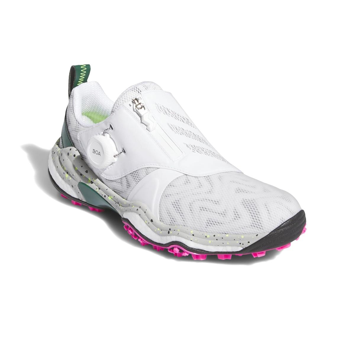 Woman`s Sneakers Athletic Shoes Adidas Golf Codechaos Boa 25 Golf Shoes - Footwear White/Silver Metallic/Collegiate Green