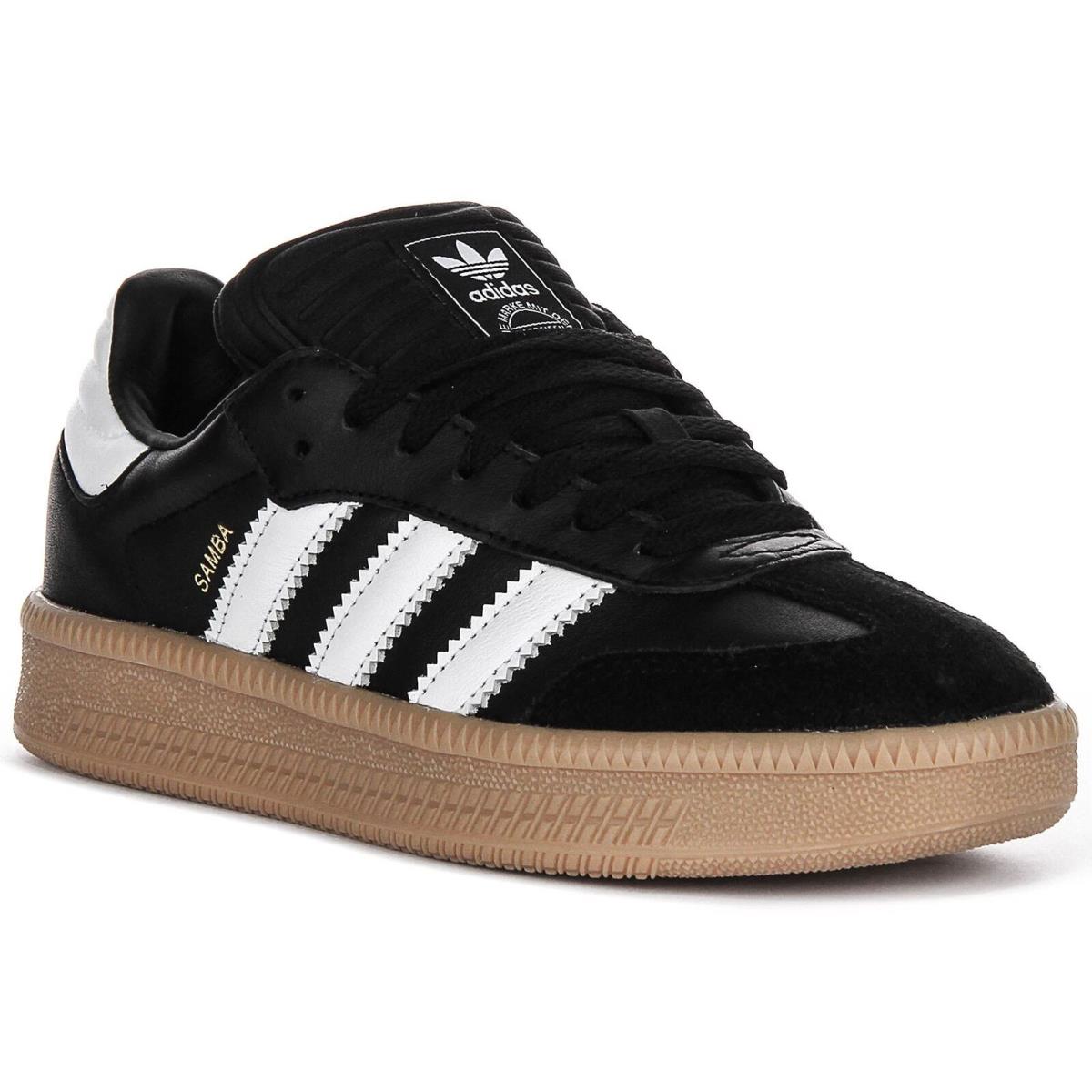 Adidas Samba Xlg 3 Stripes 70s Retro Womens Sneakers Black White US 4.5 - 8 - BLACK WHITE