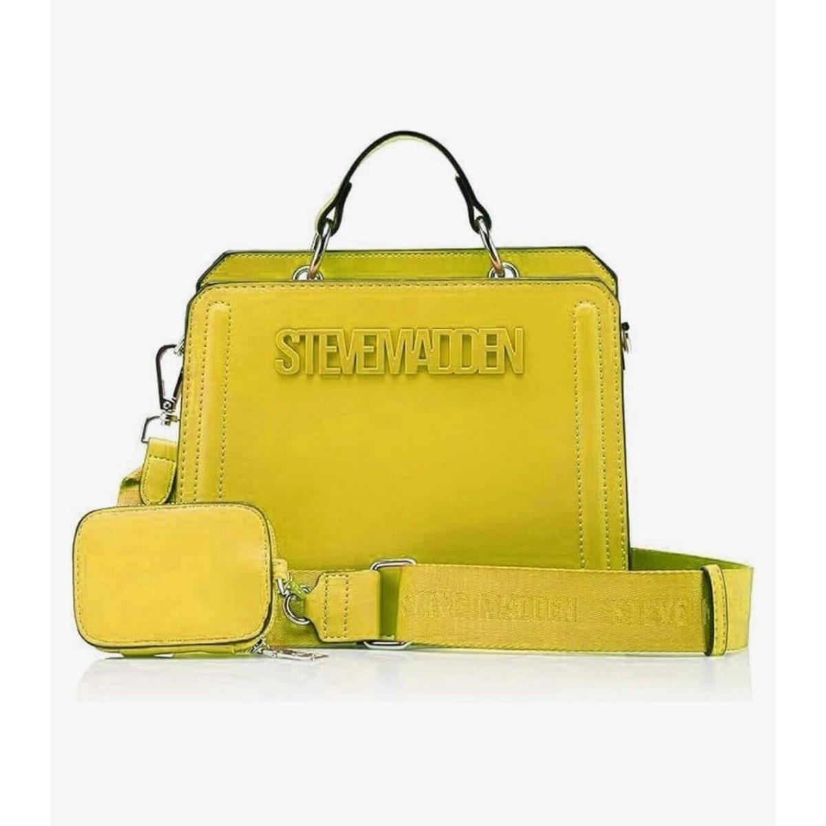 Steve Madden Crossbody Purse Bag Bevelynn Convertible Yellow Cress Green