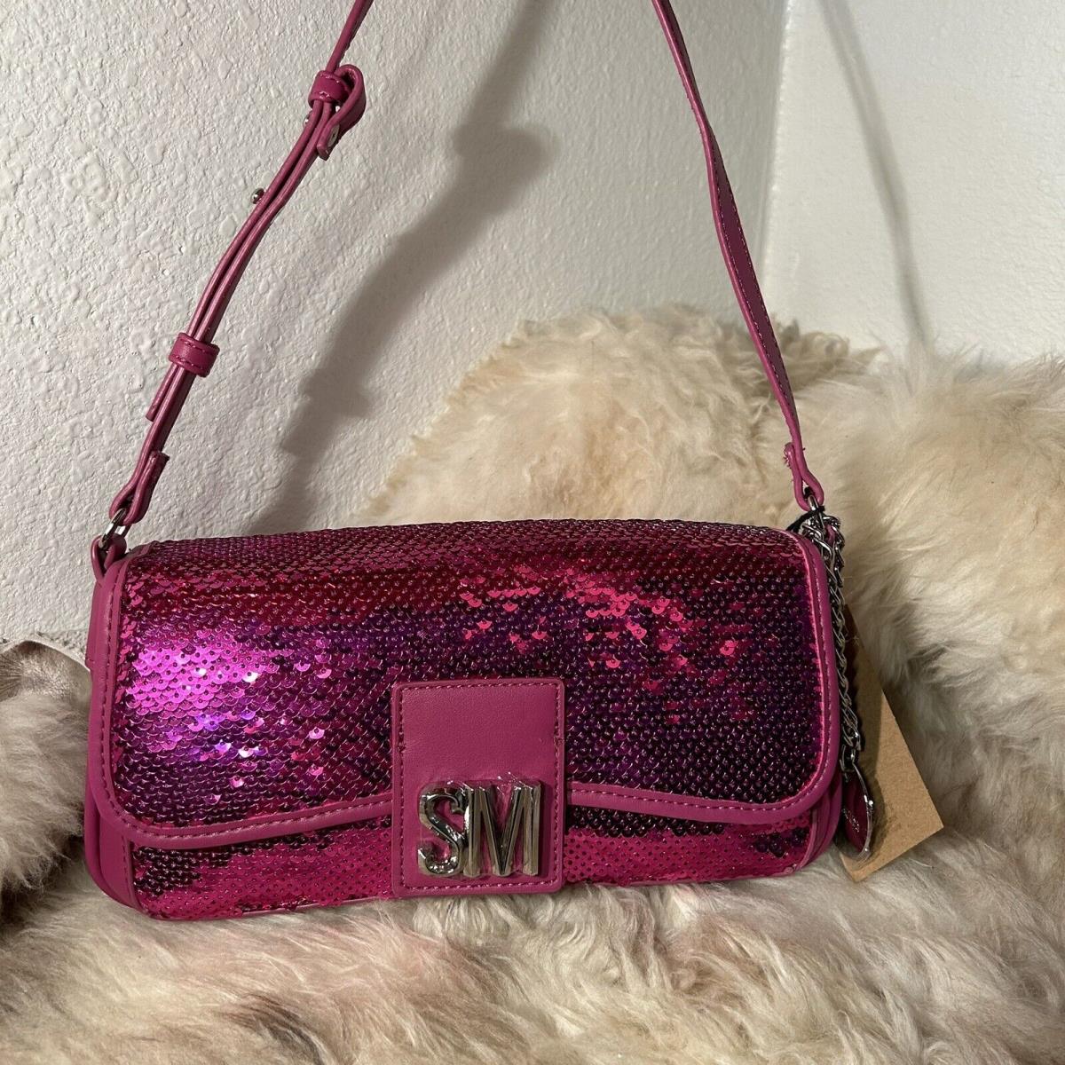 Steve Madden Bgenevieve Sequin Shoulder Bag - Fuchsia