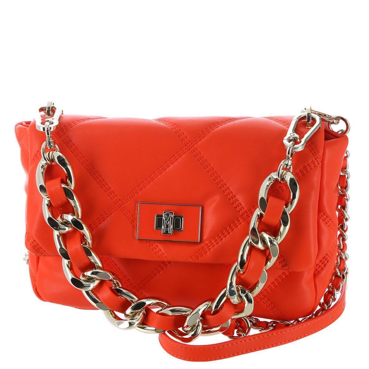 Steve Madden Womens Trixies Orange Shoulder Crossbody Handbag Medium Bhfo 8688