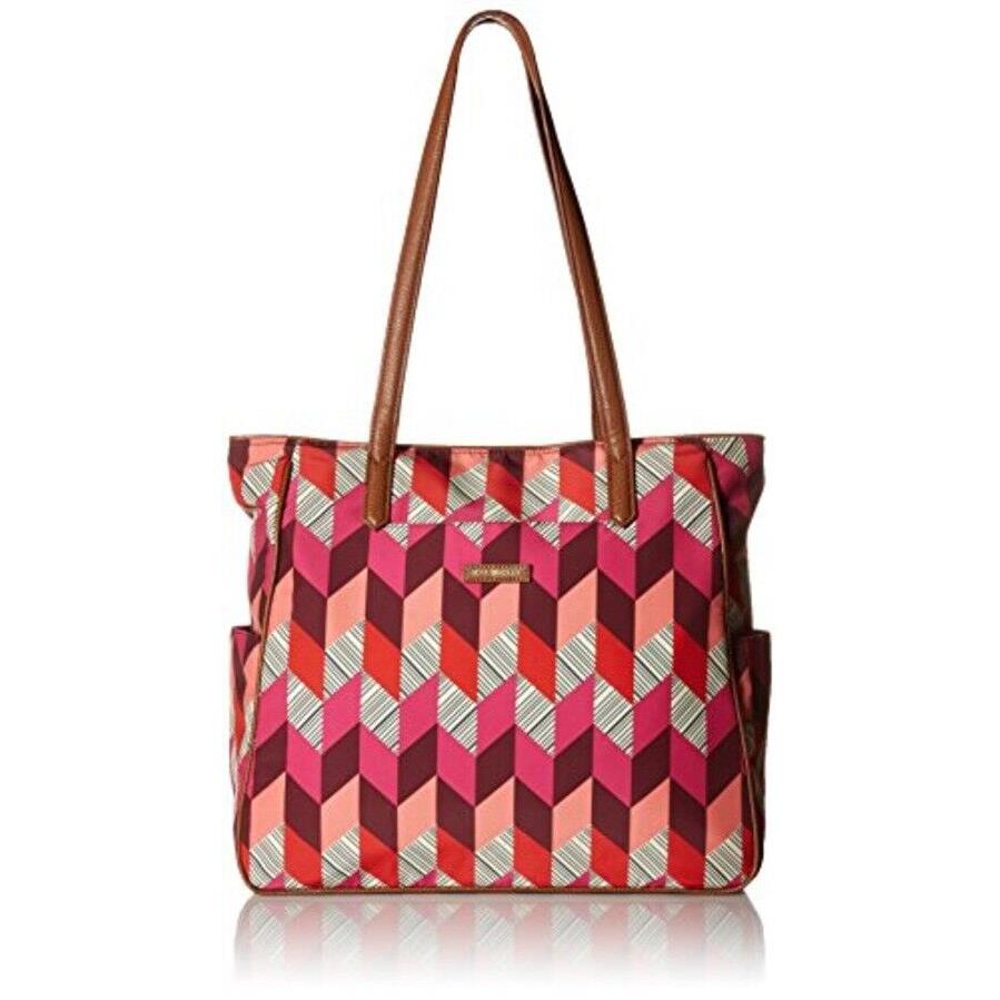 Guess Vera Bradley Preppy Poly Zip Top Tote Bohemian Chevron